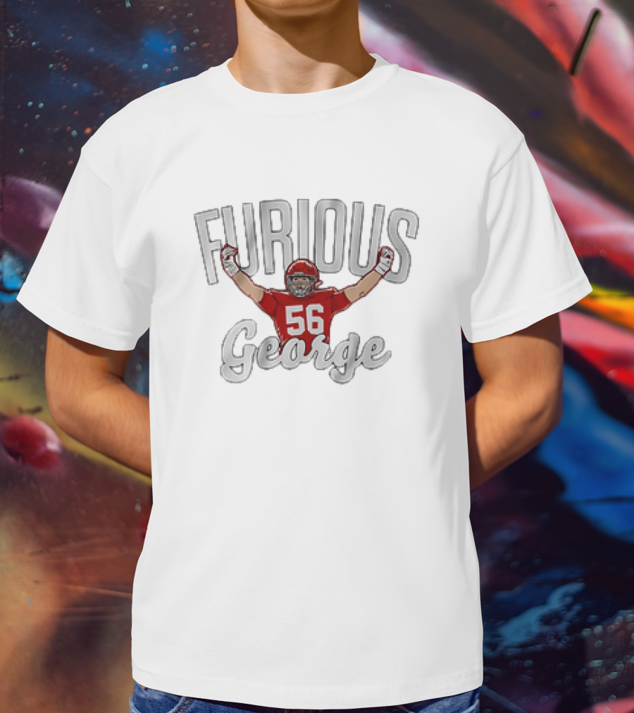 Furious George 56 Kansas City Chiefs George Karlaftis T-Shirt