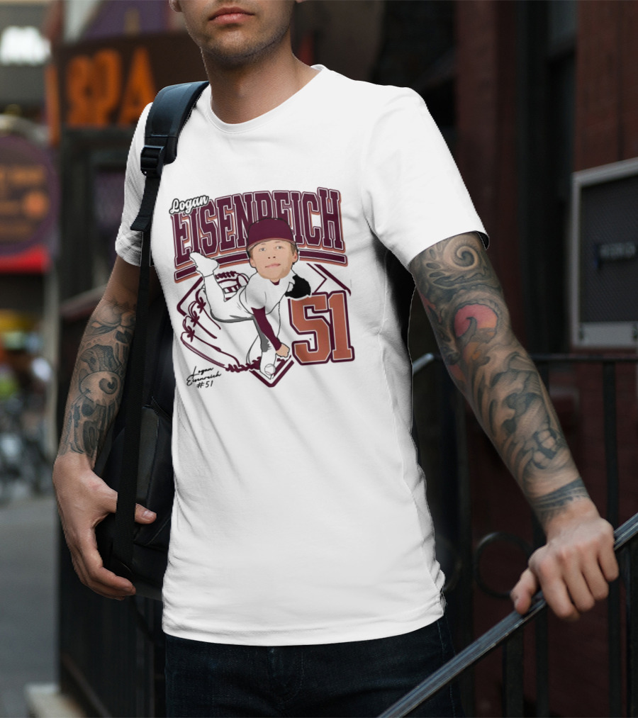Eisenreich Baseball 51 Logan 2025 Sports Illustration T-Shirt