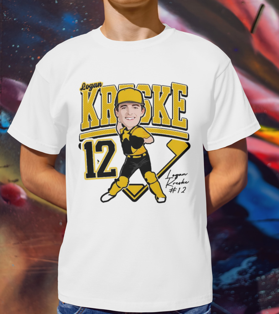 Logan Kreske Baseball 12 2025 Player Illustration T-Shirt