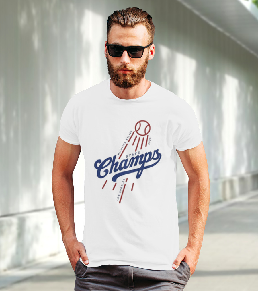 Los Angeles State Champs Wildfire Relief Dodgers 2025 T-Shirt