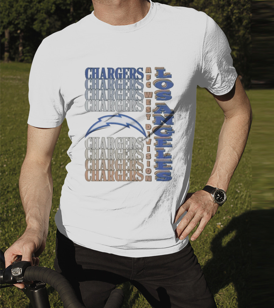 Los Angeles Chargers AFC West Division Chargers Bolt T-Shirt
