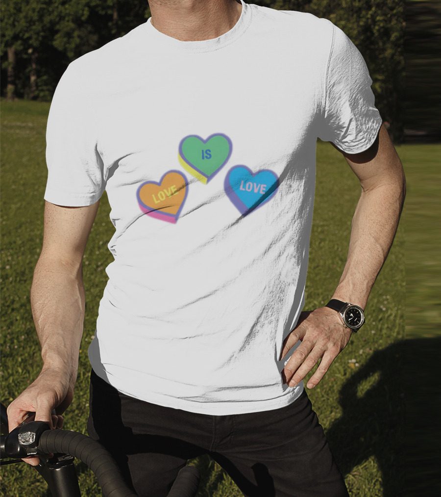 Love Is Love Colorful Hearts T-Shirt