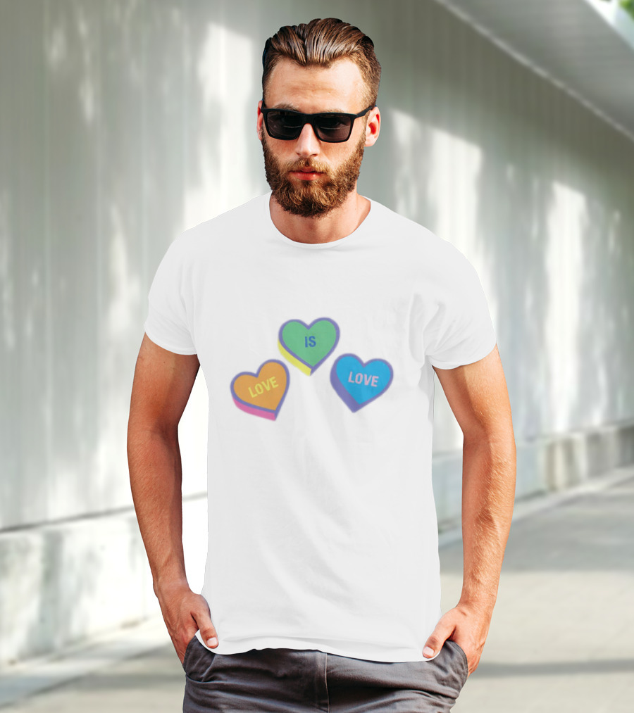 Love Is Love Colorful Hearts T-Shirt