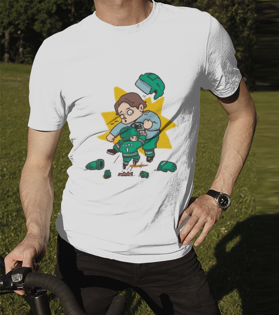 Mack Attacked Macklin Celebrini San Jose Sharks Cartoon Fight T-Shirt