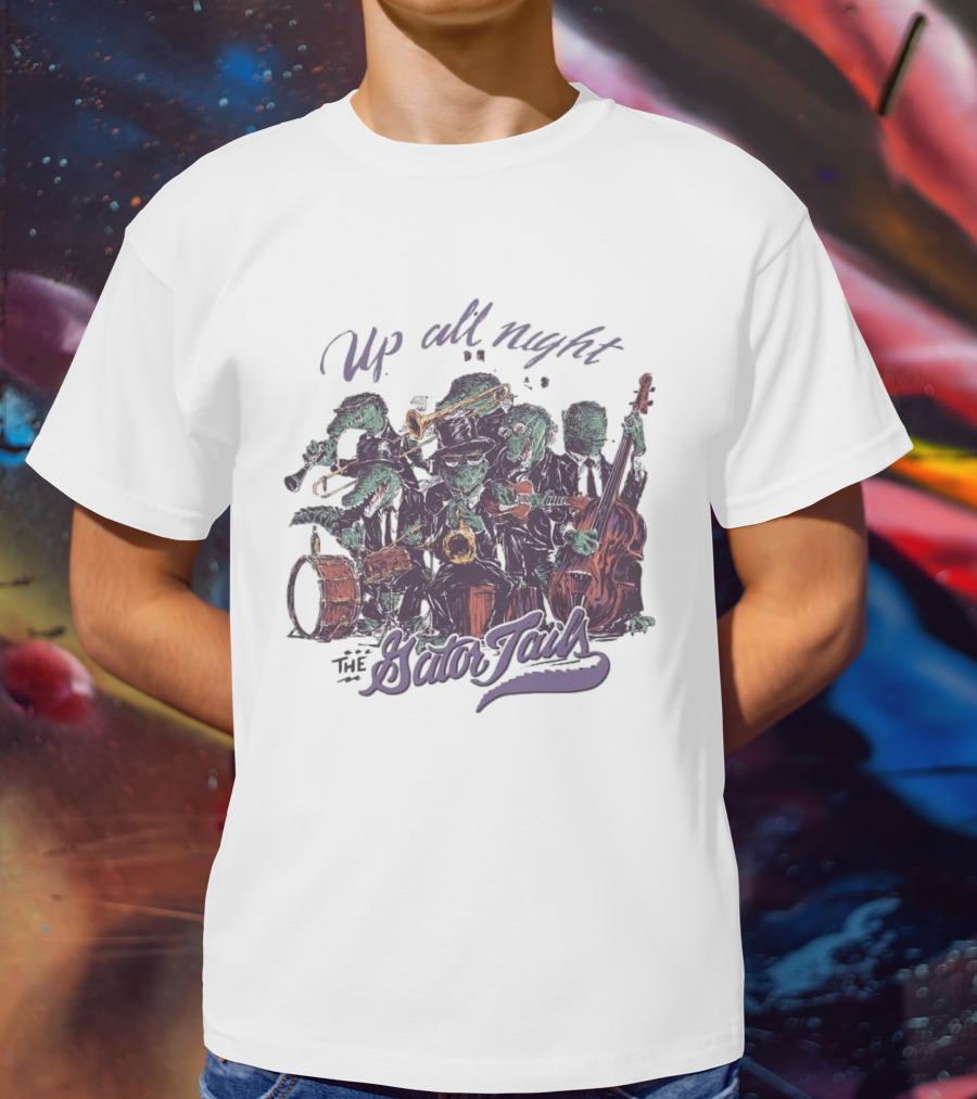 Up All Night With The Gator Jazz Band Mardi Gras T-Shirt