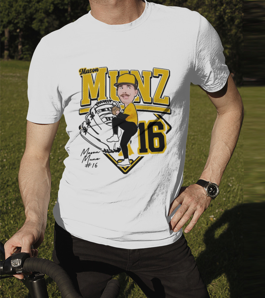 Mason Munz Baseball 2025 Player 16 Caricature T-Shirt