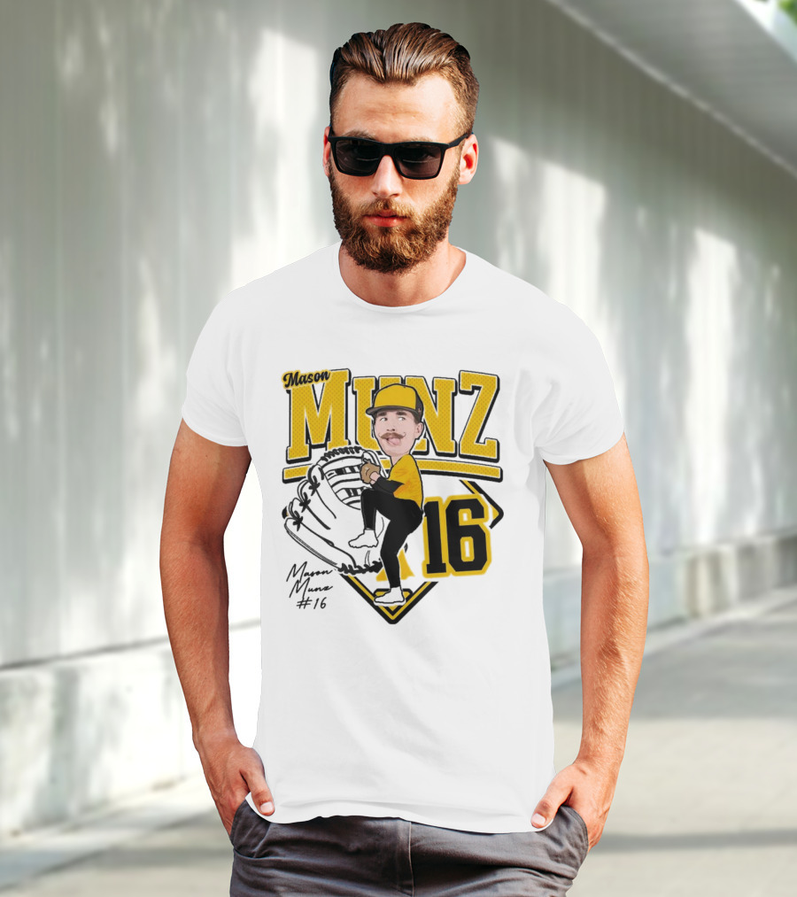 Mason Munz Baseball 2025 Player 16 Caricature T-Shirt