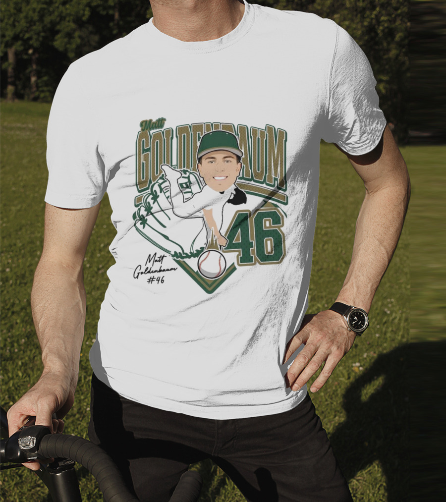 Matt Goldenbaum 46 Baseball Glove Illustration 2025 T-Shirt