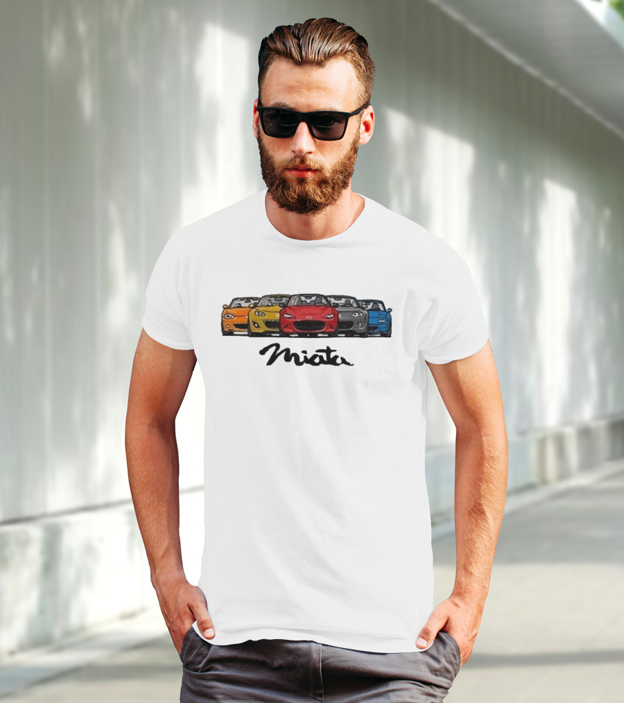 Mazda MX-5 Miata Generations Classic Lineup T-Shirt