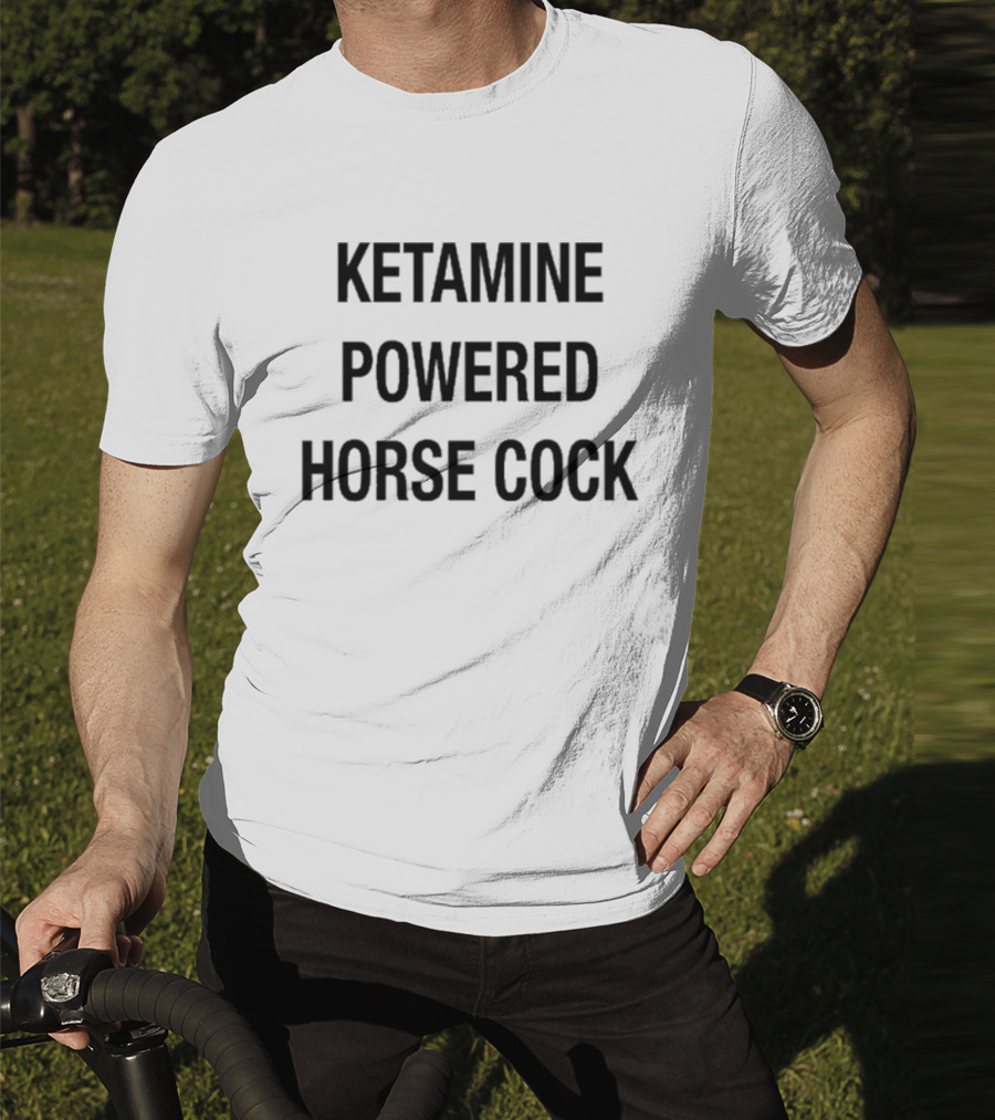 Microplastics Envelope Filter Ketamine Powered Horse Cock T-Shirt