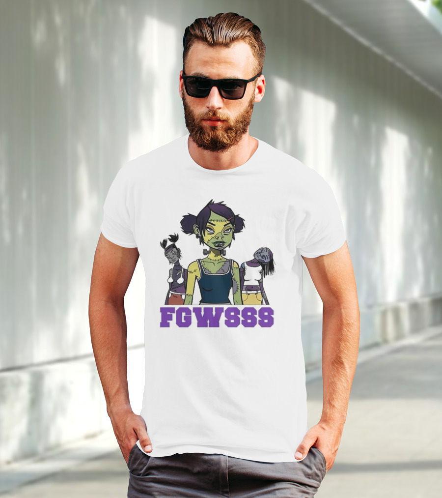 Mindless Self Indulgence FGWSSS Zombie Character With Purple Text T-Shirt