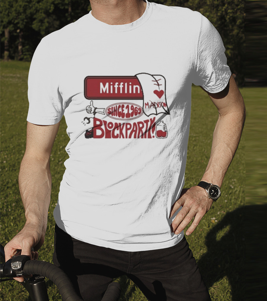 Mifflin Block Party Madison Since 1969 Heart Thumbs Up T-Shirt