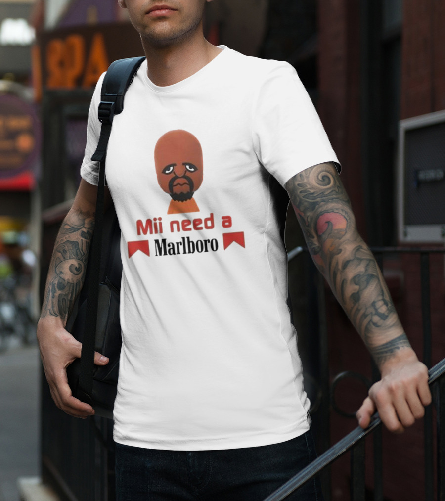 Mii Need A Marlboro Nintendo Parody T-Shirt