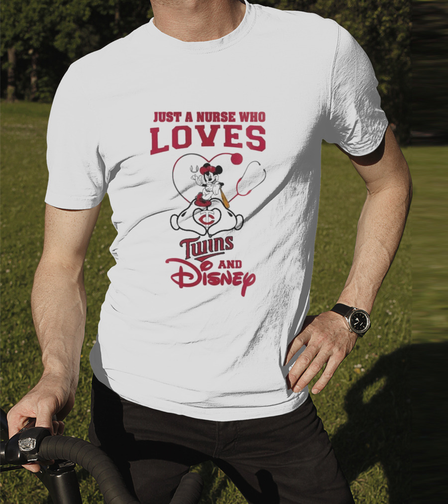 Just A Nurse Who Loves Minnesota Twins Disney Mickey Mouse T-Shirt