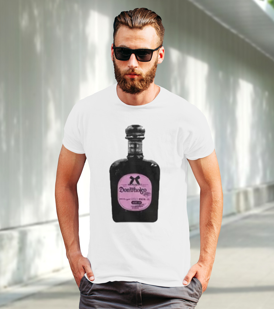 Monaleo Donwholeo Tequila Bottle Pink Label T-Shirt