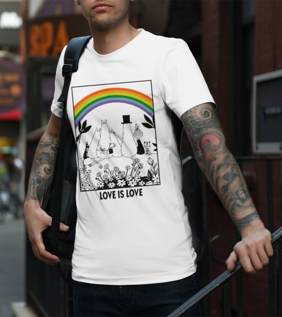 Moomin Rainbow Pride Love Is Love T-Shirt
