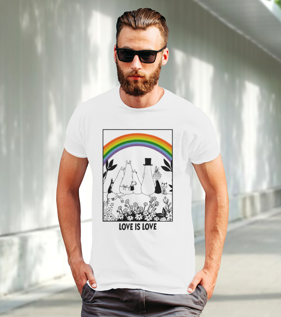 Moomin Rainbow Pride Love Is Love T-Shirt