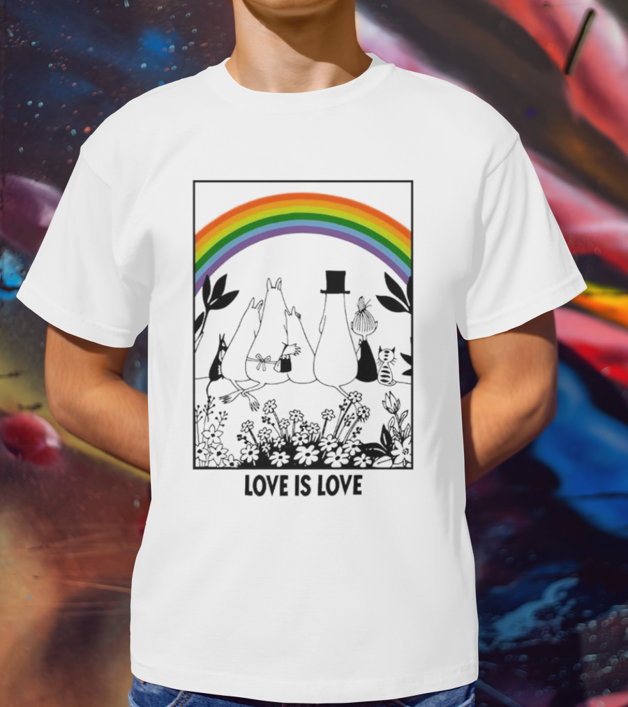 Moomin Rainbow Pride Love Is Love T-Shirt