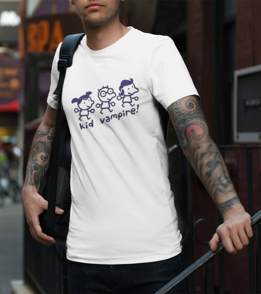 Mummy Joe Kid Vampire Purple Cartoon Characters T-Shirt