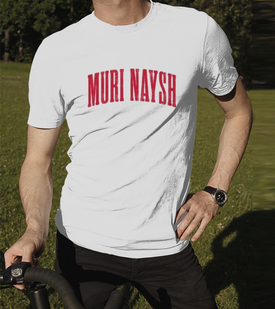 Muri Naysh Red Sparkle Bold Text T-Shirt