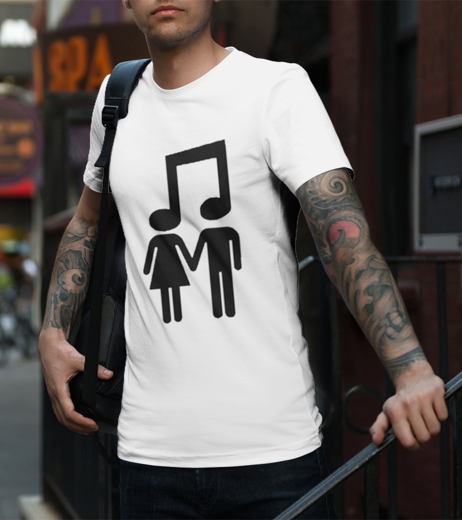 Music Note Couple Holding Hands T-Shirt