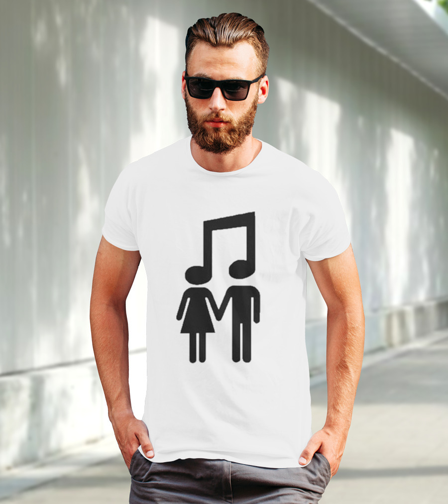 Music Note Couple Holding Hands T-Shirt