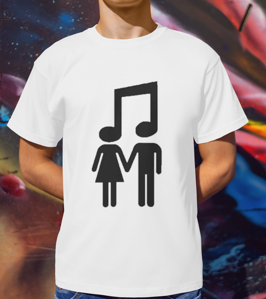 Music Note Couple Holding Hands T-Shirt
