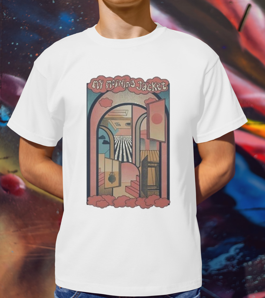 My Morning Jacket Surreal Archway And Stairs Retro Album Art T-Shirt