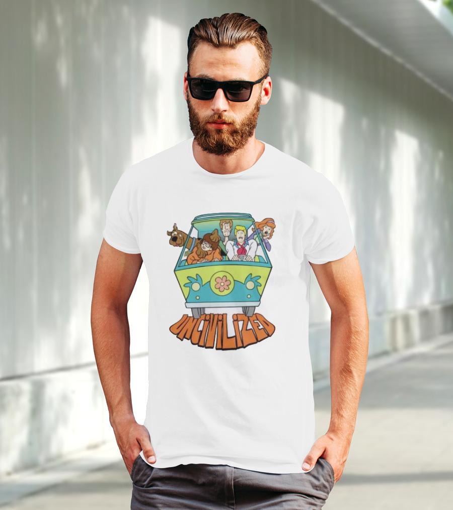 Mystery Machine Scooby-Doo Uncivilized Driving Adventure T-Shirt