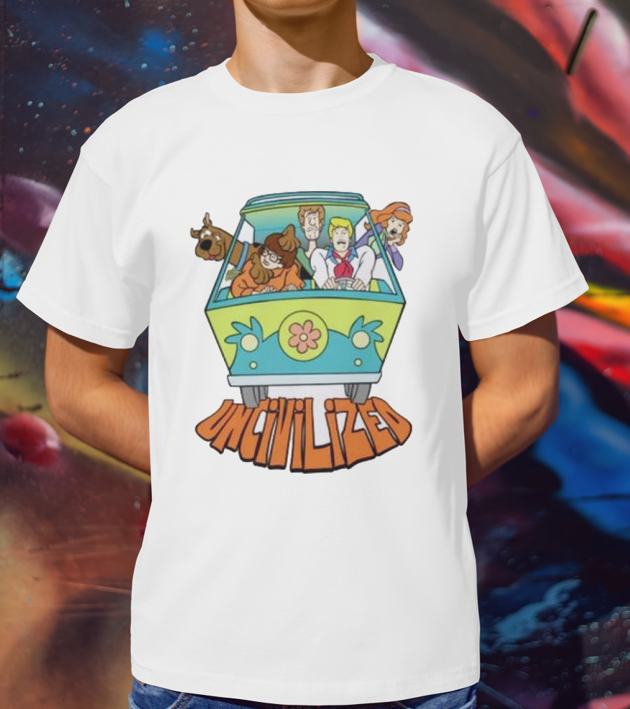 Mystery Machine Scooby-Doo Uncivilized Driving Adventure T-Shirt