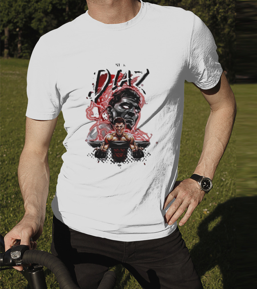 Nate Nick Diaz Electric Aura Fight Scene T-Shirt