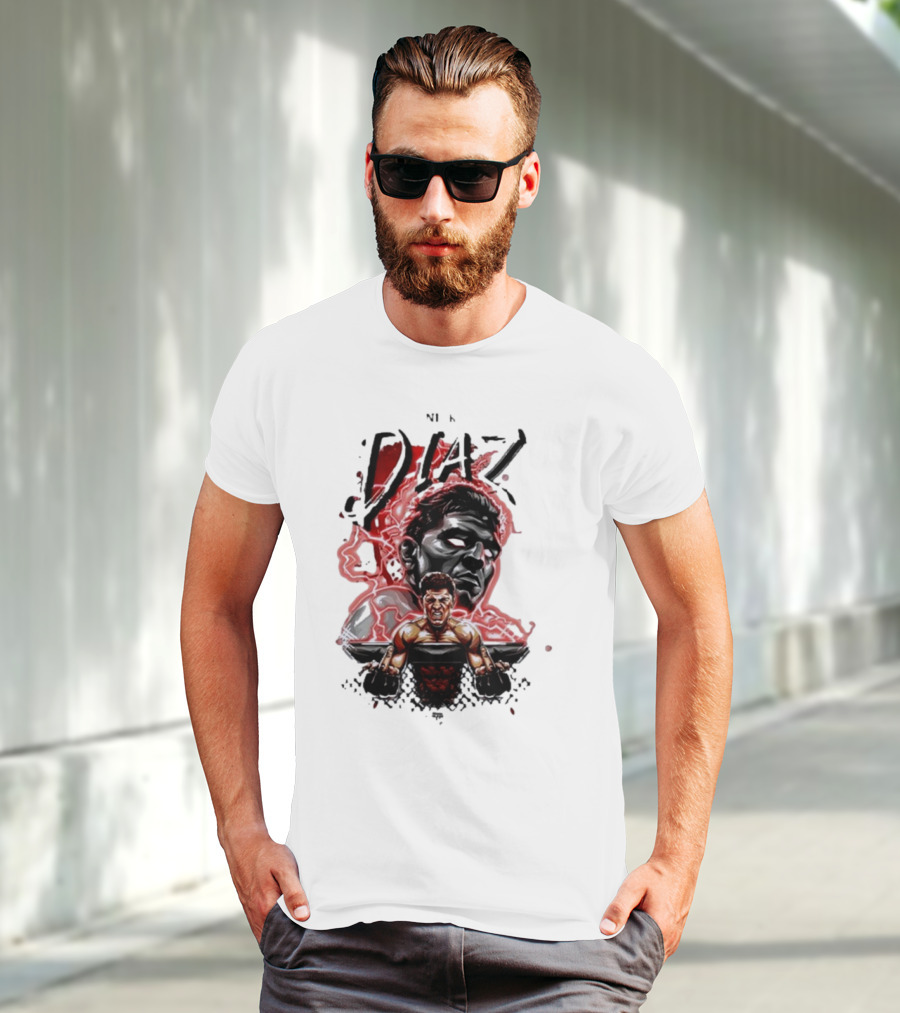 Nate Nick Diaz Electric Aura Fight Scene T-Shirt
