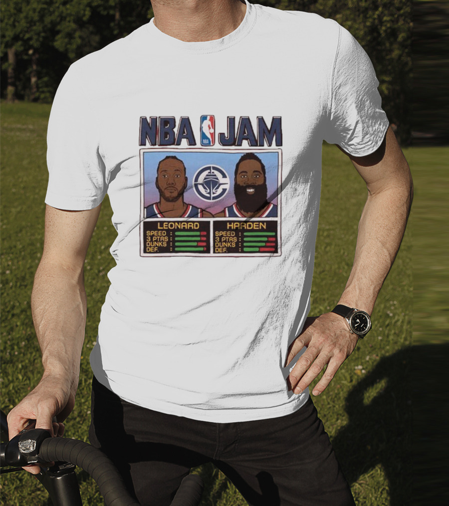 NBA Jam Leonard Harden Clippers Player Stats T-Shirt