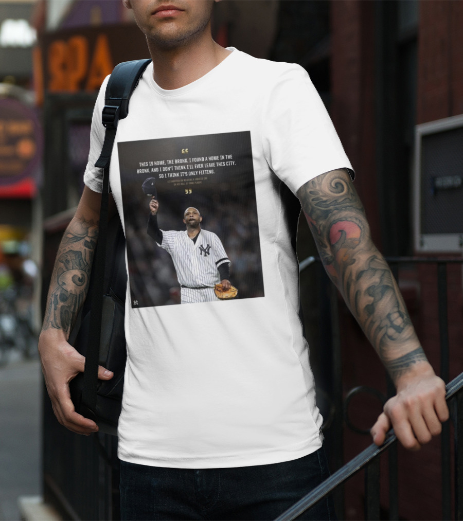New York Yankees CC Sabathia This Is Home The Bronx Hall Of Fame Plaque T-Shirt