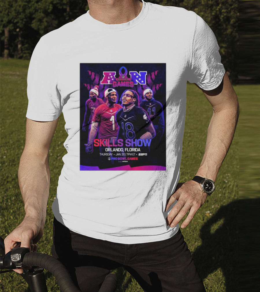 NFC And AFC NFL Pro Bowl Games 2025 Skills Show Orlando Florida January 30 ESPN T-Shirt