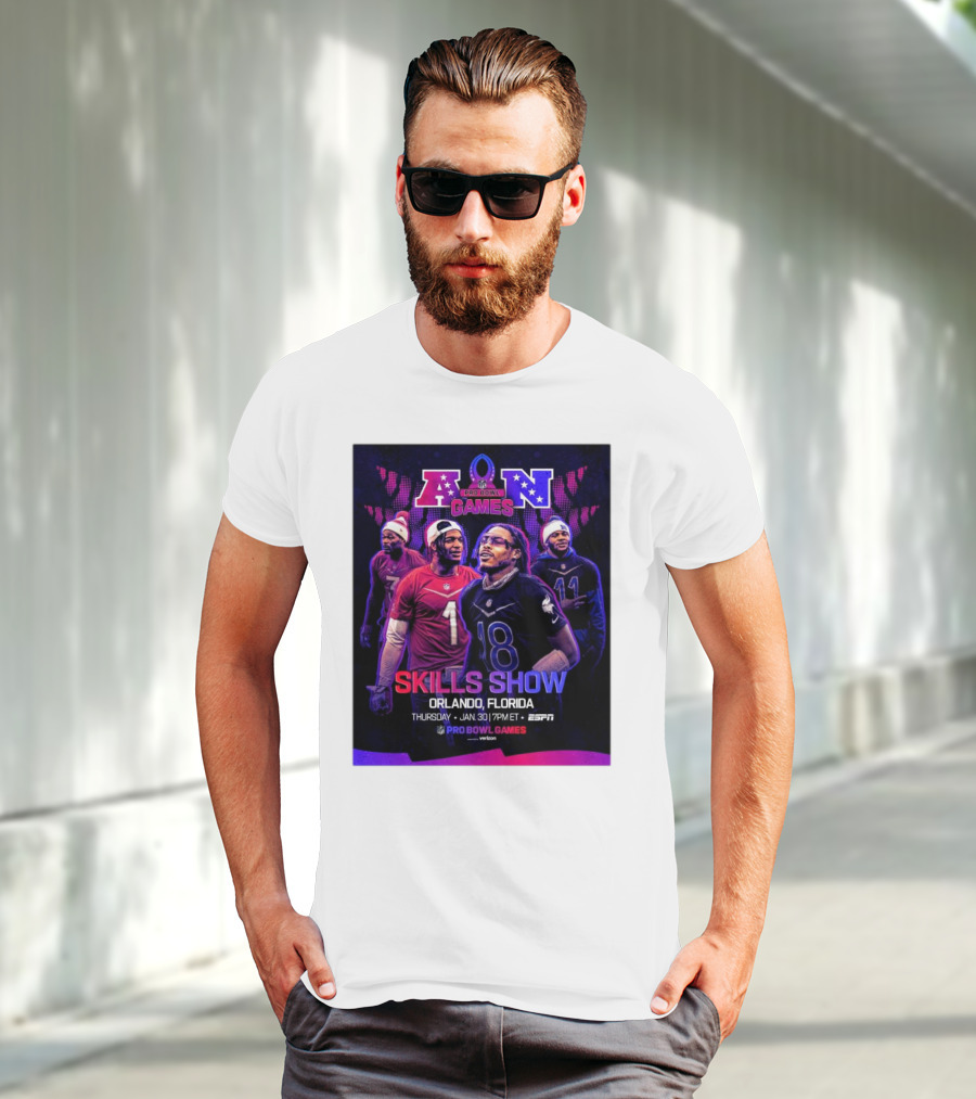 NFC And AFC NFL Pro Bowl Games 2025 Skills Show Orlando Florida January 30 ESPN T-Shirt