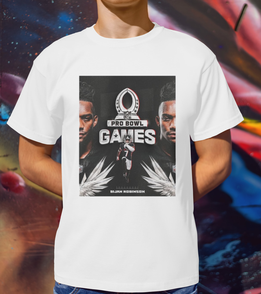 NFL Pro Bowl Games Bijan Robinson Atlanta Falcons 2025 T-Shirt