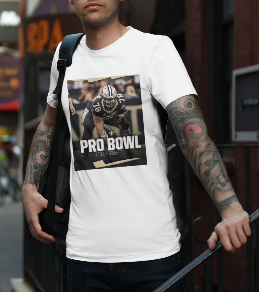 NFL Pro Bowl Games 2025 New Orleans Saints Erik McCoy 78 T-Shirt