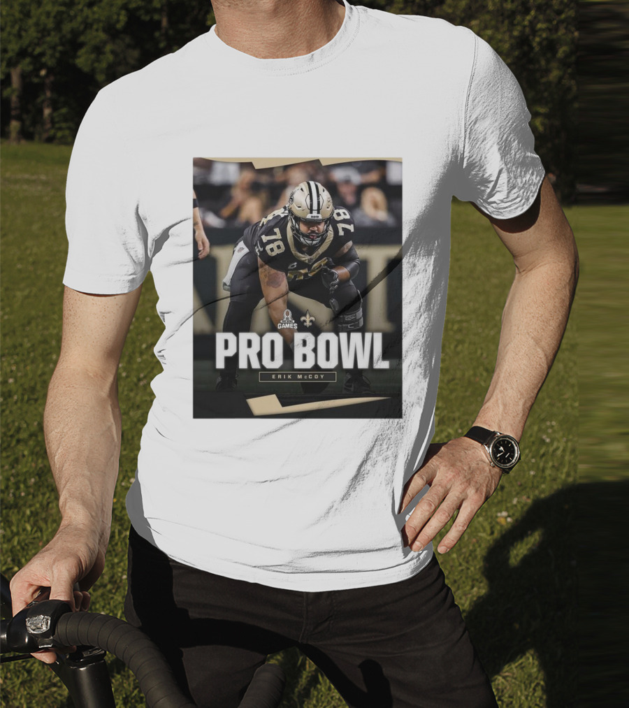NFL Pro Bowl Games 2025 New Orleans Saints Erik McCoy 78 T-Shirt