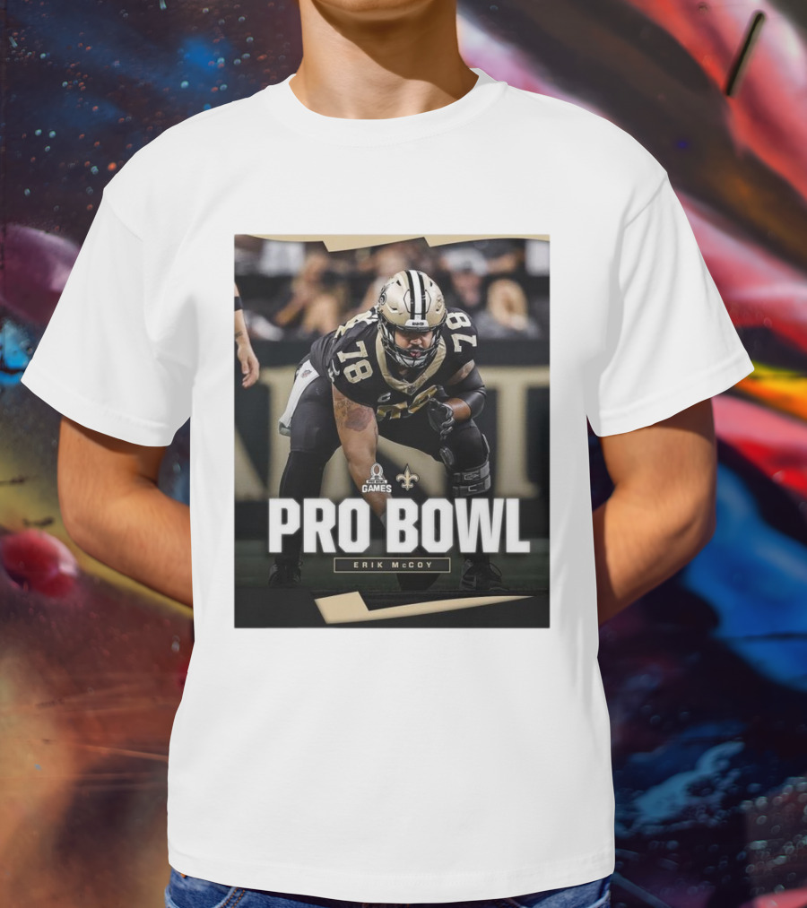 NFL Pro Bowl Games 2025 New Orleans Saints Erik McCoy 78 T-Shirt