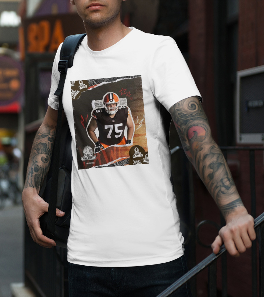 NFL Pro Bowl Games 2025 Joel Bitonio Cleveland Browns 75 T-Shirt
