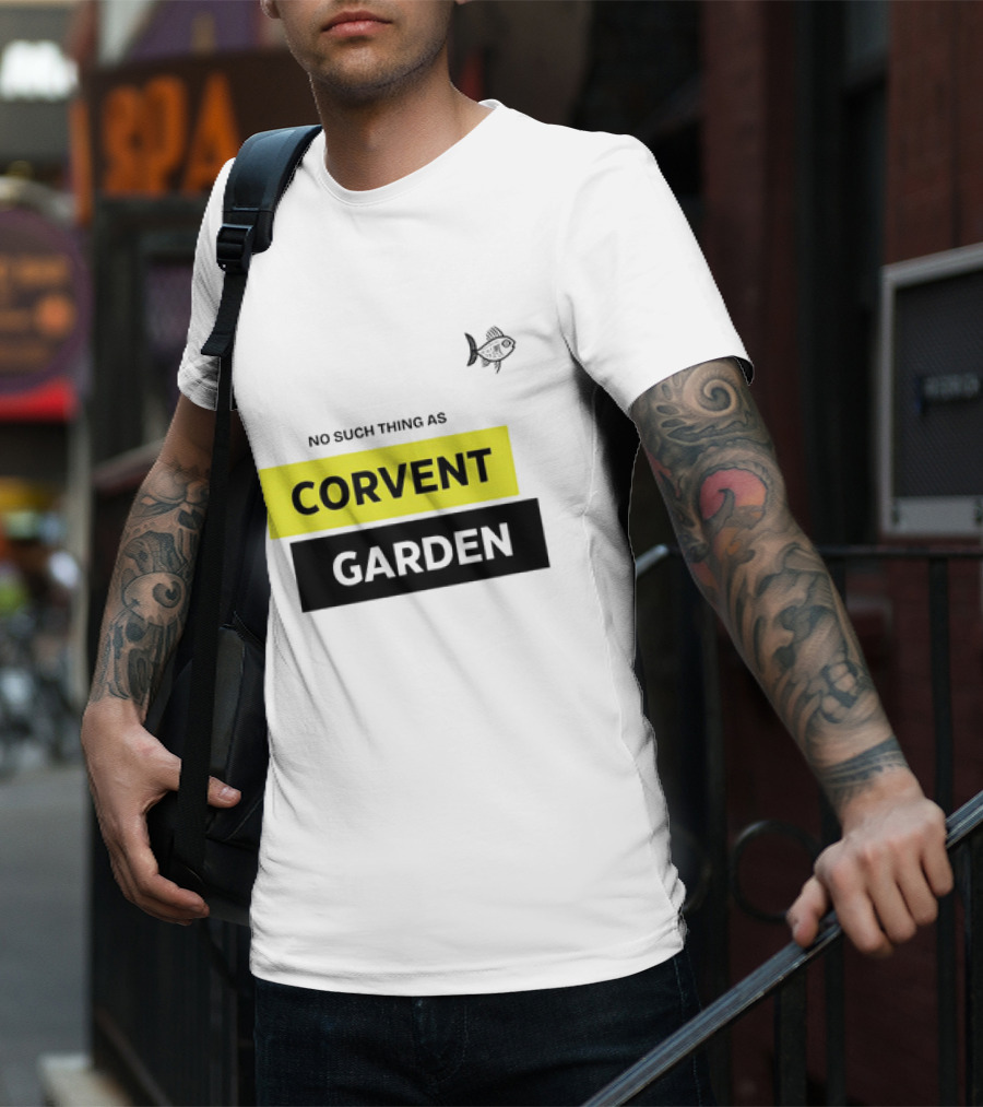 No Such Thing As Corvent Garden With Yellow And Black Text Blocks T-Shirt
