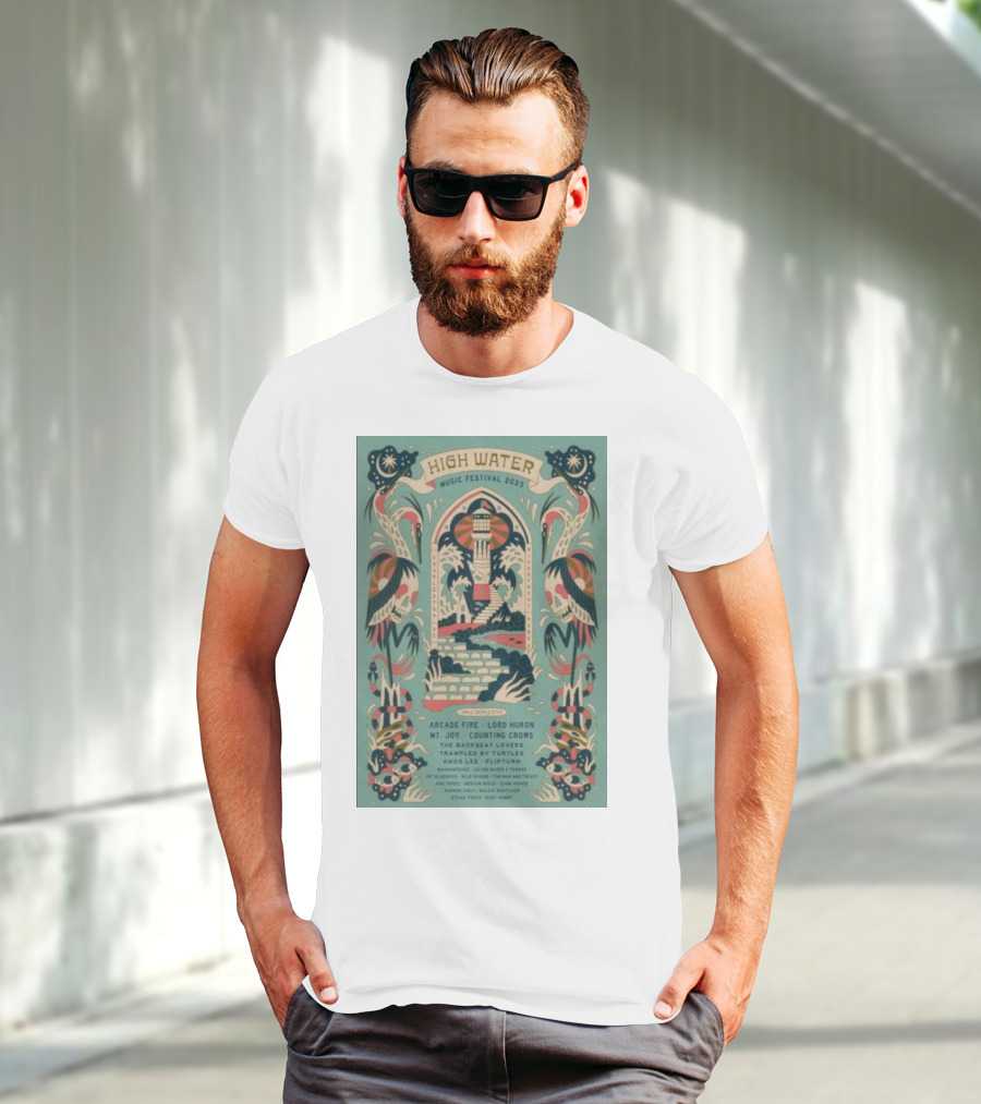 High Water Music Festival 2025 North Charleston SC April 26-27 Arcade Fire Lord Huron Mt Joy Counting Crows T-Shirt