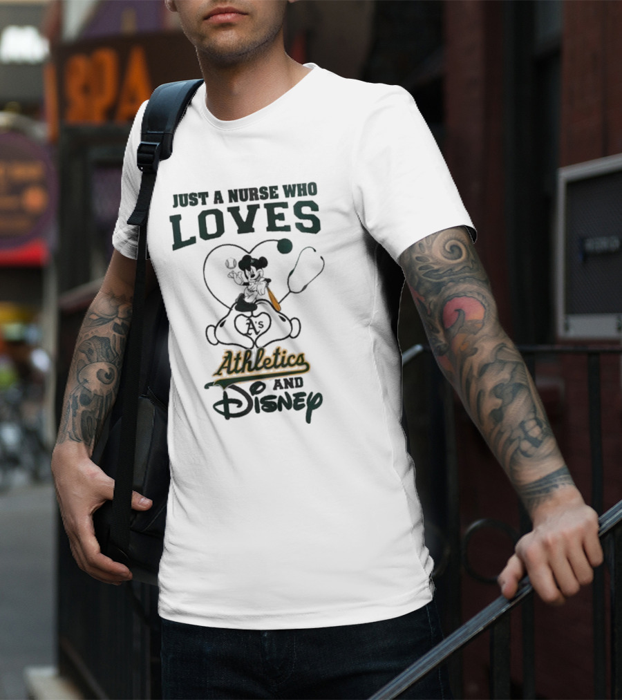 Oakland Athletics Disney Just A Nurse Who Loves Baseball 2025 T-Shirt