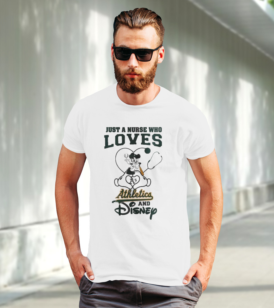 Oakland Athletics Disney Just A Nurse Who Loves Baseball 2025 T-Shirt