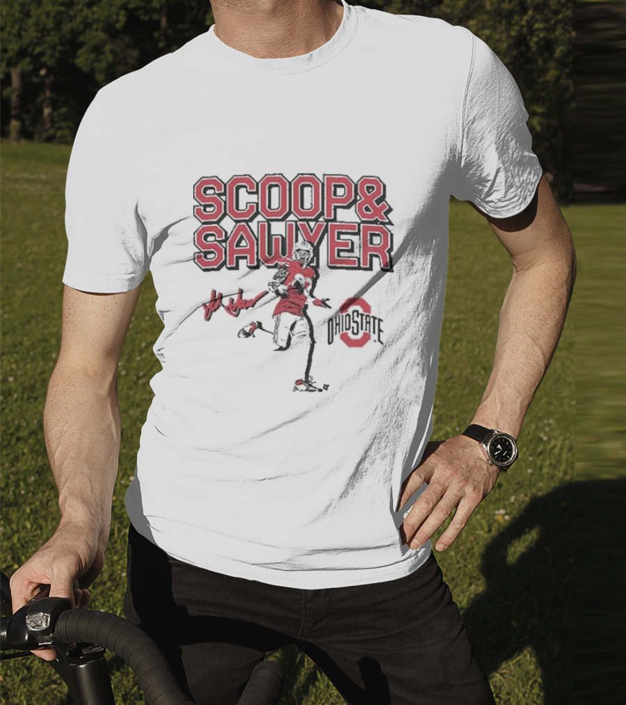 Ohio State Jack Sawyer Scoop And Sawyer Buckeyes Football T-Shirt