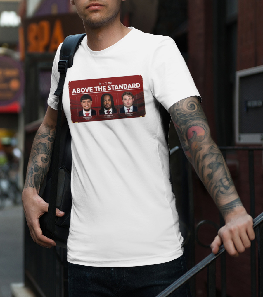 OU 212° Above The Standard Ivan Carreon Sam Franklin Peter Schuh Football T-Shirt