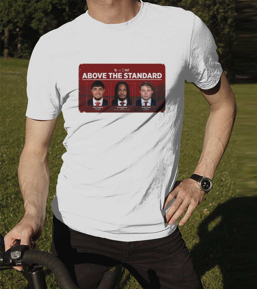 OU 212° Above The Standard Ivan Carreon Sam Franklin Peter Schuh Football T-Shirt