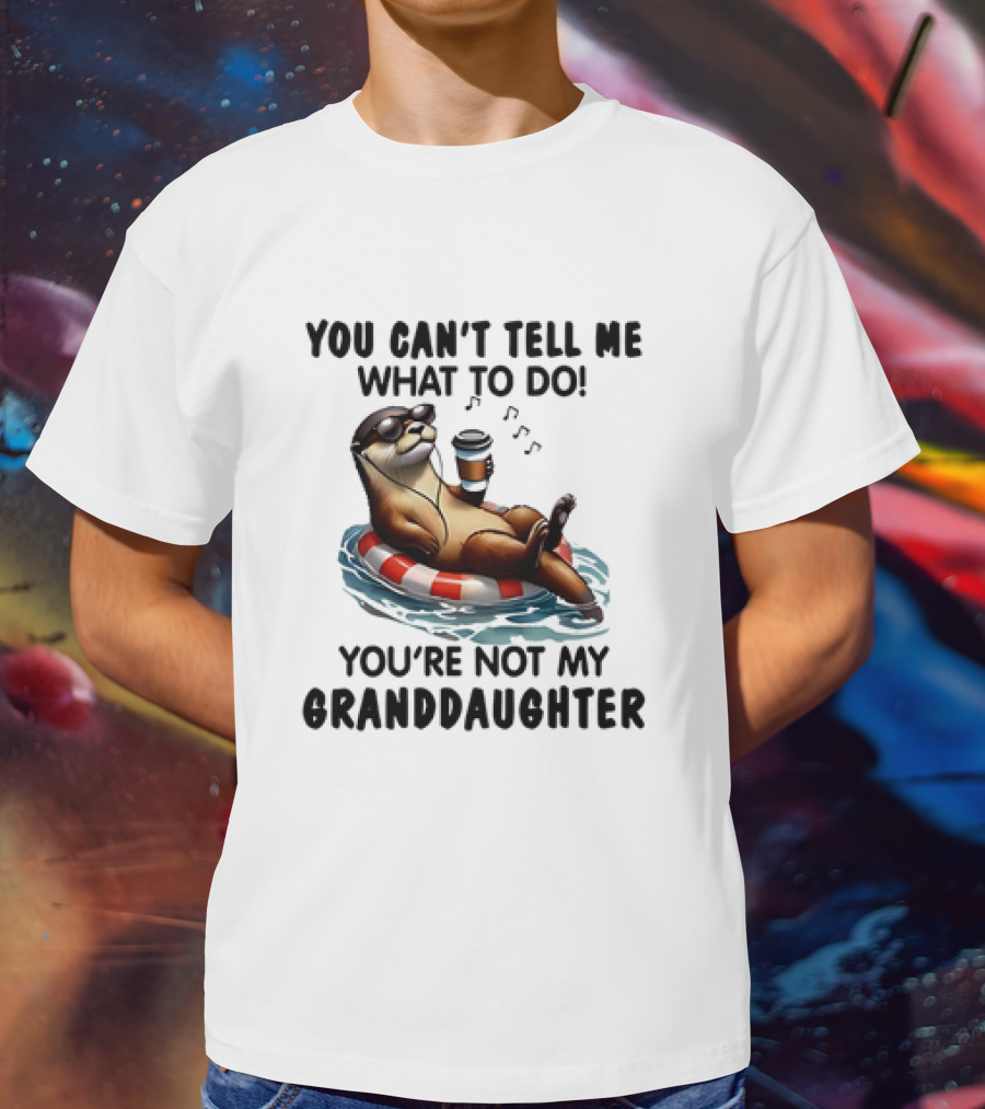 Otter You Can’t Tell Me What To Do Chill Floating On Water With Drink T-Shirt