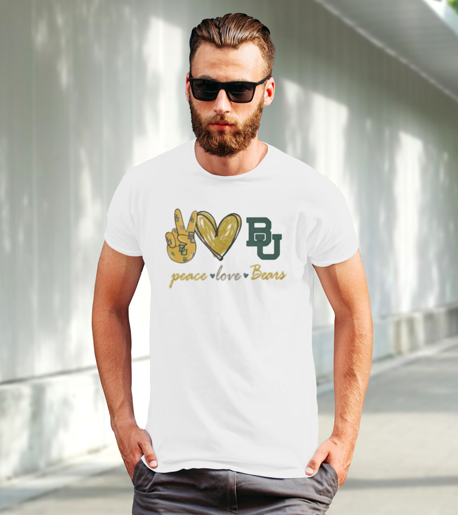 Peace Love BU Bears T-Shirt